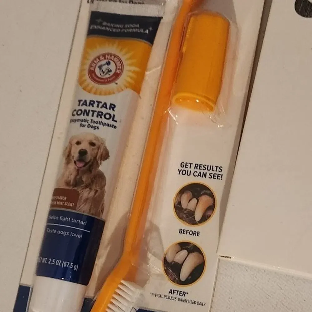 Pet tooth care kit new sealed toothpaste toothbrush and dental kit unopened